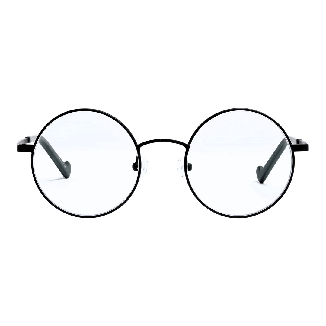 Progressive  Glasses - Round - Titanium Light - Modern Black