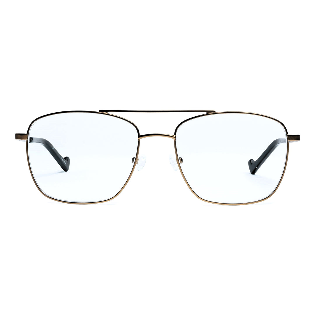 Progressive Glasses - Aviator -Titanium Light - Vintage Gold