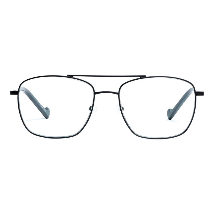  Computer Reading Glasses - Aviator -Titanium Light - Modern Black