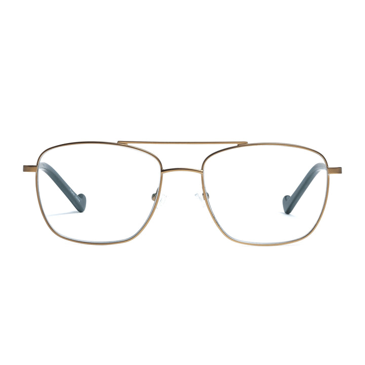 Computer Reading Glasses - Aviator -Titanium Light - Vintage Gold